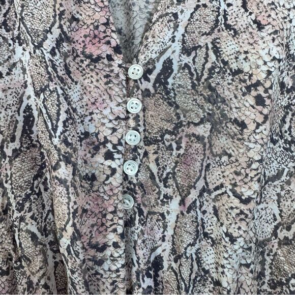 Rails Karla Mini Dress Watercolor Snake Print Size M - Picture 5 of 10
